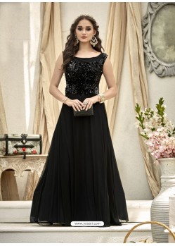 black gorgeous gown