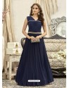 Eye Catching Navy Blue Gown