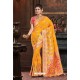 Yellow Two Tone Art Silk Saree