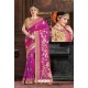 Magenta Two Tone Art Silk Saree