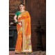 Orange Two Tone Art Silk Saree