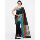 Black Cotton Silk Jacquard Saree