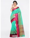 Jade Green Cotton Silk Jacquard Saree