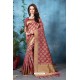 Deep Wine Banarasi Silk Saree