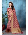 Deep Wine Banarasi Silk Saree