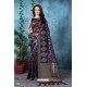 Dark Blue Banarasi Silk Saree