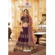 Purple Silk Embroidered Lehenga Choli