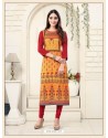 Mustard American Crepe Kurti