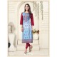 Turquoise American Crepe Kurti