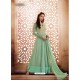 Sea Green Georgette Embroidered Floor Length Suit