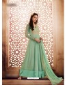 Sea Green Georgette Embroidered Floor Length Suit