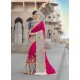 Fuchsia Georgette Silk Saree