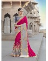 Fuchsia Georgette Silk Saree