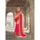 Fuchsia Georgette Silk Designer Saree