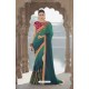 Tealblue Georgette Silk Saree