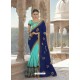 Sky Blue Georgette Silk Saree