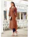 Rust Poly Cotton Kurti