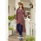 Deep Wine Poly Cotton Kurti