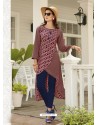 Deep Wine Poly Cotton Kurti