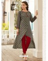 Black Poly Cotton Kurti