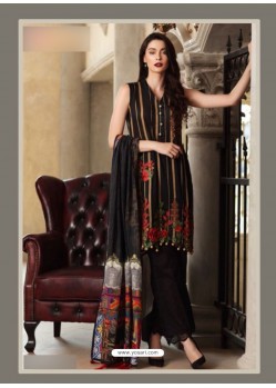 Black Cambric Embroidered Suit