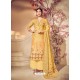 Yellow Cotton Digital Printed Suit