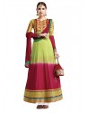 Multicolor Hand Embroidery Work Anarkali Suit