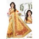 Beige Marble Chiffon Embroidered Saree