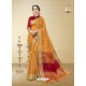 Mustard Cotton Handloom Silk Woven Work Saree