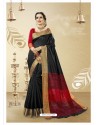 Black Cotton Handloom Silk Woven Work Saree