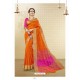 Orange Cotton Handloom Silk Woven Work Saree