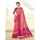 Peach Cotton Silk Woven Work Saree