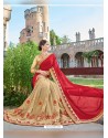 Beige Georgette Embroidered Saree