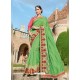 Green Georgette Embroidered Saree