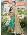 Golden Georgette Embroidered Saree