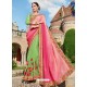 Green Georgette Embroidered Saree