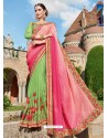 Green Georgette Embroidered Saree