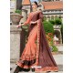 Orange Georgette Embroidered Saree