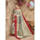 Grey Silk Jacquard Party Wear Saree