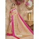 Beige Silk Jacquard Party Wear Saree