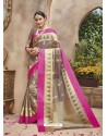 Camel Silk Jacquard Party Wear Saree