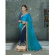 Blue Georgette Embroidered Saree