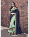 Sea Green Fancy Fabric Embroidered Saree