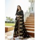 Black Vichitra Silk Embroidered Saree