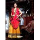 Yellow Net Embroidered Lehenga Choli