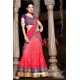 Peach Dupion Silk Embroidered Lehenga Choli