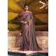 Dusty Pink Poly Silk Embroidered Saree