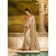 Cream Poly Silk Embroidered Saree