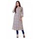 Olive Green Mal Cotton Printed Kurti