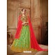 Sea Green Net Embroidered Lehenga Choli